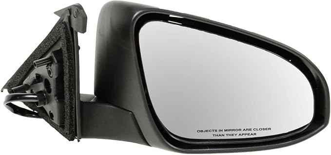 TRQ 2 Piece Driver and Passenger Side Mirror Assembly Set Electric Adjustment Non-Heated No Memory Black Compatible with 2012