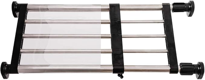 Hershii Expandable Closet Tension Shelf Rod Adjustable Metal Storage Rack Cabinet Organizer DIY Divider Separator Shelves for