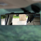 Car Rearview Mirrors, Shock Resistant Interior Clip-on Panoramic Rear View Mirror for Car, Wide Viewing Range, 12 inch HD Universal Use for Cars, SUVs, Trucks, Vehicles (White)