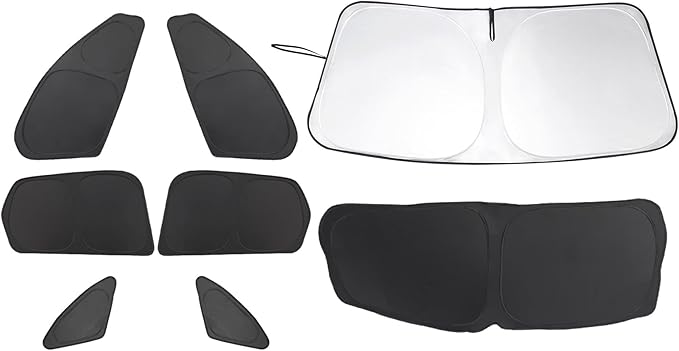 TINGLU Window Shades 8PCS for Jaguar F-Pace 2016-2025 2026 Accessories Car Side Full Windows Rear Triangular Windshield Sun Shade Sun UV Rays & Privacy Protection for Camping,Napping