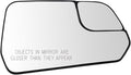 TRQ Passenger Side Mirror Glass Convex Snap On Clear Compatible with 2015-2020 Ford Mustang FO1325219
