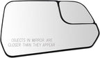 TRQ Passenger Side Mirror Glass Convex Snap On Clear Compatible with 2015-2020 Ford Mustang FO1325219