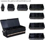 Tianle Car Trunk Organizer - Collapsible Trunk Organizer & Lid Foldable Cover Aluminium Alloy Handle Reflective Strip for