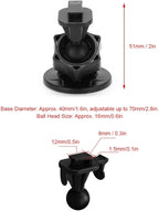 ASHATA Auto Recorder Stand Dash Camera Bracket, Dash Camera Sucker Car Recorder Holder Dashboard Suction Cup Dash Cam Mount, for Navigator Rearview Mirror (2pcs)
