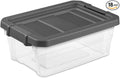 Sterilite 18-Pack Modular Stacker Box, Durable Clear Plastic Storage Bins with Latching Lids, 16 Quart - Stackable Organizing