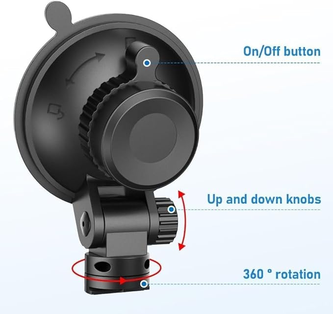 Dash Cam Mount, Suction Cup Mount, Windshield Suction Cup Mounting Bracket, Suitable for Z700, Hold Tightly Removeable Easy to Install and Stand Heat