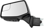 TRQ Driver and Passenger Side Mirror Set Power Heated Memory Textured Black with Spotter Glass Compatible with 2019-2021 Chev