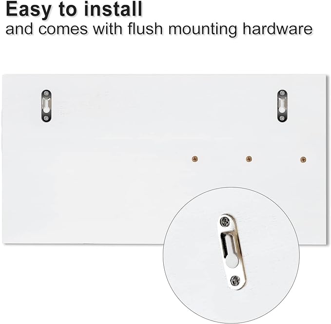 Lwenki Mail Organizer for Wall Mount – Key Holder with Shelf Includes Letter Holder and Hooks for Coats, Dog Leashes – Rustic