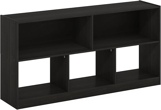 Furinno DALY Book Shelf, 5-Cube Bookshelf, Horizontal Cube Storage Organizer Bookcase, 10.9 x 47.2 x 23.6, for Living Room, B