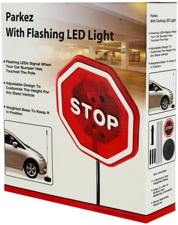 Flashing LED Light Parking Stop Sign For Garage