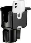 Cup Holder Expander, Adjustable Car Cup Holder for Car with Phone Holder, Automotive Cupholders for for Yeti, Hydro Flasks Bottle with Expandable Base, Cars Cupholder Insert