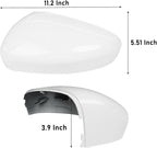 Compatible with Ford Escape SE/SEL Left Driver Side Mirror Cap Cover 2020 2021 2022 2023 2024, White Side Door Rearview Mirror Cover Replacement Without Turn Signal Light