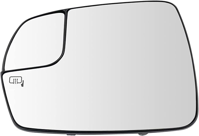 TRQ Driver Side Heated Spotter Mirror Glass with Backing Plate Compatible with 2015-2018 Ford Edge LH FO1324224 FT4Z17K707H