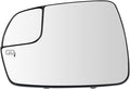 TRQ Driver Side Heated Spotter Mirror Glass with Backing Plate Compatible with 2015-2018 Ford Edge LH FO1324224 FT4Z17K707H