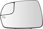 TRQ Driver Side Heated Spotter Mirror Glass with Backing Plate Compatible with 2015-2018 Ford Edge LH FO1324224 FT4Z17K707H