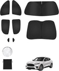8PCS Window Shades for Ford Mustang Mach-E(2021-2025) Accessories – Full Coverage Sun Shade for Side Windows, Rear Triangular & Windshield – UV Protection & Privacy for Camping, Napping, Relaxing