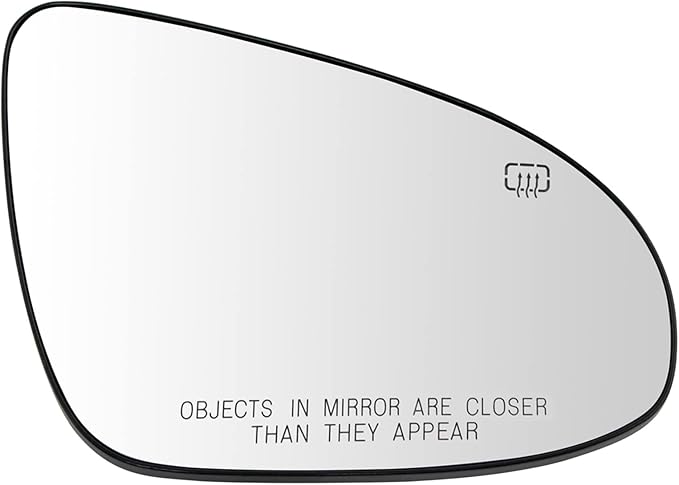 TRQ Passenger Side Heated Mirror Glass Compatible with 2014-2019 Toyota Corolla TO1325117