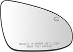 TRQ Passenger Side Heated Mirror Glass Compatible with 2014-2019 Toyota Corolla TO1325117