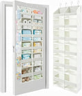 HOMELUX THEORY UPGRADED 6 Tiers Over The Door Organizer Hanging - 100D EXTRA THICK & 50lbs HUGE CAPACITY, 12 Side Mesh Pocket
