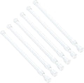 6PCS Small Tension Curtain Rod 8 to12.5Inch,White Short Curtain Rods No Drilling,Loaded Expandable Spring Curtain Rods for Wi