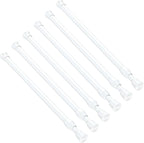 6PCS Small Tension Curtain Rod 27 to 38 Inch,White Short Curtain Rods No Drilling,Loaded Expandable Spring Curtain Rods for W