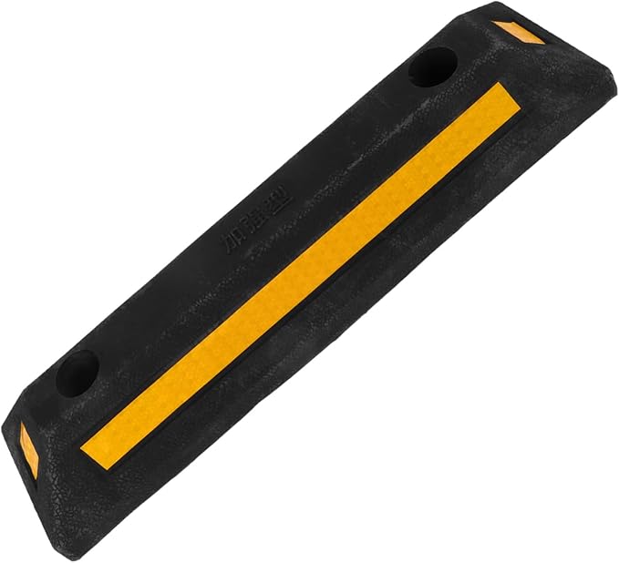 Garage Parking Stopper Sturdy Wheel Stop Aid for Cars Trucks Rvs Reflective Film for Enhanced Visibility Reinforced Design for Parking Lots Schools More