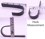 The Metal Magician Set of 4 Coat Hooks Wall Mounted Wrought Iron Hanger Farmhouse Rustic Key Holder Towel, Handbags, Hat Hang