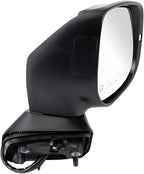 TRQ Driver and Passenger Side Mirror Set Power Heated Turn Signal Smooth Black Compatible with 2019-2020 Subaru Forester SU13
