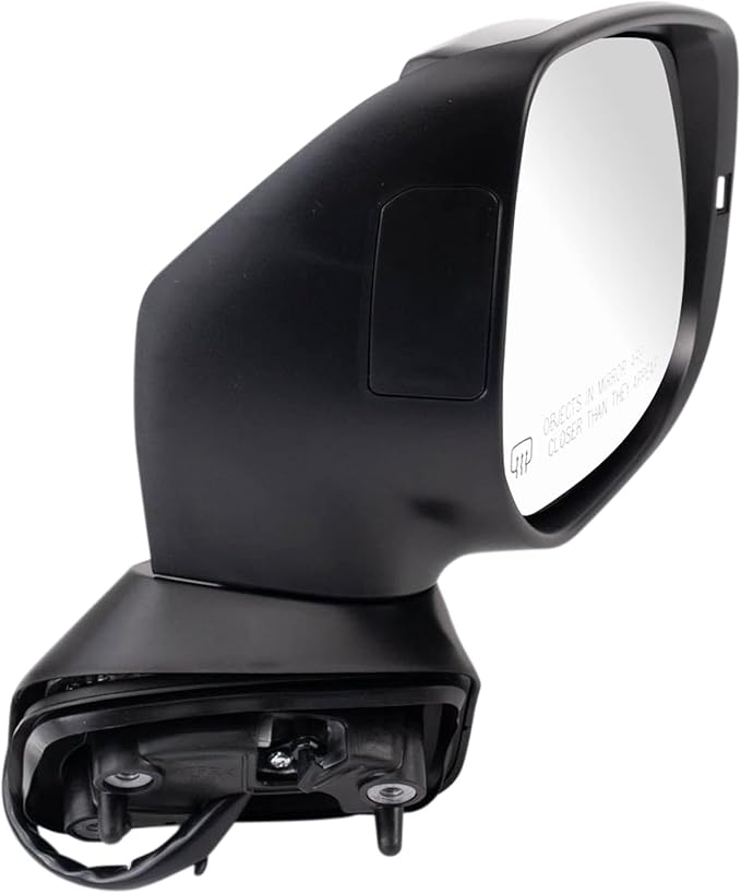TRQ Driver and Passenger Side Mirror Set Power Heated Turn Signal Smooth Black Compatible with 2019-2020 Subaru Forester SU13