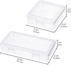 novelinks Plastic Clear Storage Containers for Organizing, Craft Storage Organizers and Stackable Storage Bins with Lids for 