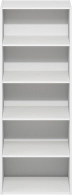 Furinno Basic Book Shelf, 5-Tier Bookshelf, Storage Organizer Bookcase with Open Shelf, 11 x 17 x 44, for Living Room, Bedroo