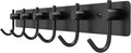 VAEHOLD Wall Hooks for Hanging, Black Coat Rack Wall Mount with 6 Coat Hooks, Towel Hanger, Hat Hooks, Robes Hook in Bathroom