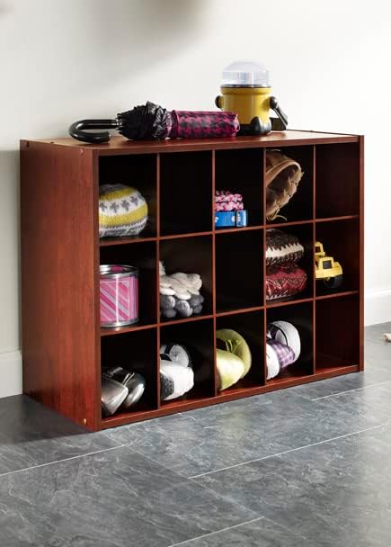 ClosetMaid 15 Cube Stackable Storage Organizer for Shoes, Bags, Crafts, Hobbies with Wood Shelves, for Closet, Entryway or Mu