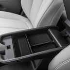 BestEvMod for Ioniq5 Armrest Storage Box Center Console Organizer Tray Interior Accessories with Rubber Black Trim Compatible with Hyundai Ioniq 5 2022-2026 Accessories(V2)