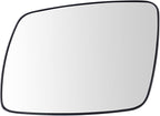 TRQ Driver Side Mirror Glass with Backing Plate Power Clear Snap-On for 2009-2019 Dodge Journey