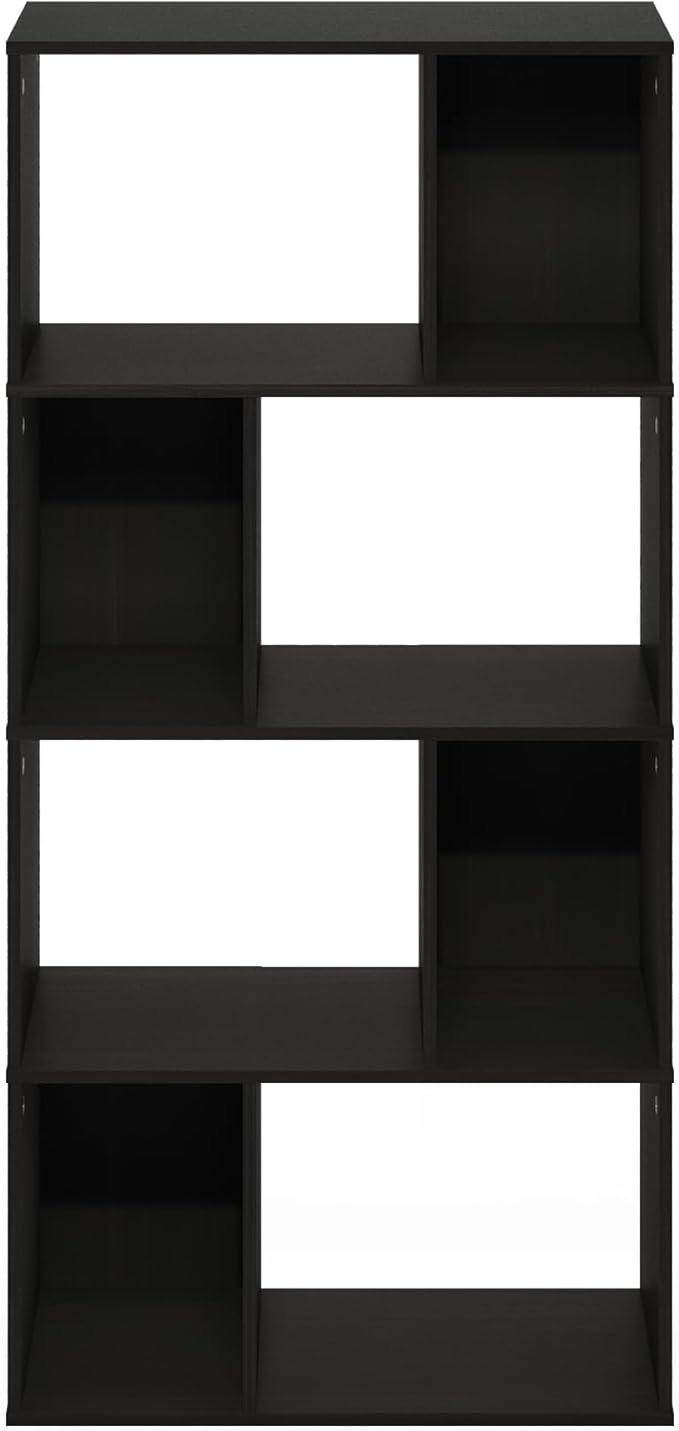Furinno DALY Book Shelf, 8-Cube Bookshelf, Cube Storage Organizer Bookcase with Irregular Compartments, 11.7 x 23.6 x 49, for