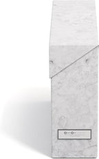Bigso Lovisa Fiberboard Label Frame 12 File Storage Box - Paperwork Storage Box with Metal Label Holder - Durable Document Or