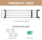 Hershii Expandable Closet Tension Shelf Rod Adjustable Metal Storage Rack Cabinet Organizer DIY Divider Separator Shelves for