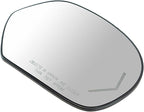 TRQ Passenger Side Mirror Glass Heated Compatible with 2007-2013 Chevrolet Silverado GMC Sierra 1500 Suburban Yukon XL 2500 2