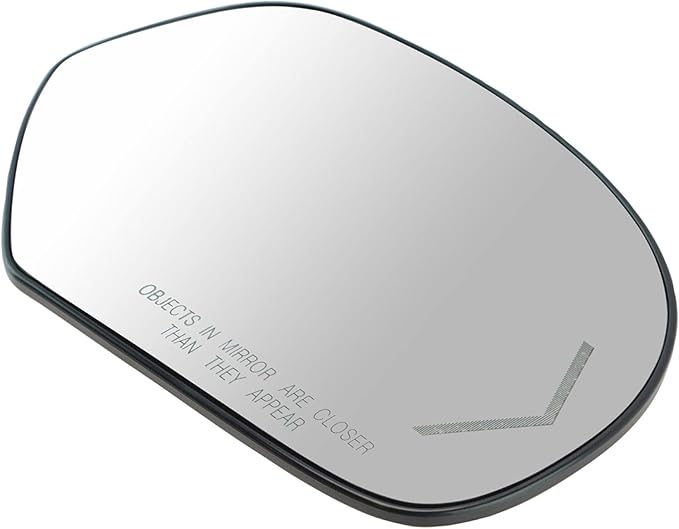 TRQ Passenger Side Mirror Glass Heated Compatible with 2007-2013 Chevrolet Silverado GMC Sierra 1500 Suburban Yukon XL 2500 2