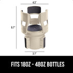 GORILLA GRIP Patent Pending Adjustable Car Cup Holder Expander, Keeps Water Bottle Secure, Expands to Fit 18 to 48 oz Large B