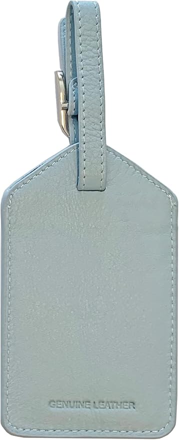 Personalized Monogrammed Leather Luggage Tags - 2 Pack