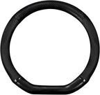 Car Breathable Steering Wheel Cover, Carbon Fiber Wear-Resistant D Shape Steering Wheel Protector for Comfy Grip, Universal N