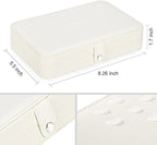 LANDICI Small Jewelry Box for Women Girls, PU Leather Travel Jewelry Case, Portable Jewelry Organizer Storage Holder Display 