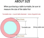 Wooden Lazy Susan 24in Rotating Table Top Dining Turntable, Round Serving Plate Decor Silent with Non-Slip Base Smooth SpinBy