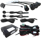 Blind Spot Car Mirror Sensor System Car Blind Area Detection System Lane Change Reminding for Safe Driving w/ 4 Sensors Black