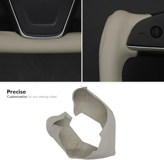 MEWANT Steering Wheel Cover for Tesla Yoke Steering Wheel Cover for Model X 2023 for Tesla Model S Steering Wheel Wrap