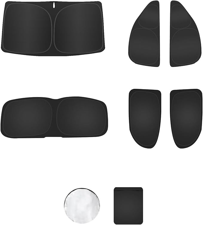 8PCS Window Shades for Toyota-Corolla(2019-2025) Accessories – Full Coverage Sun Shade for Side Windows, Rear Triangular & Windshield – UV Protection & Privacy for Camping, Napping, Relaxing