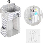 Hanging Diaper Caddy, Baby Bed Hanging Organizer, Nursery Organization Baby Diaper Holder, Diaper Stacker Storage for Crib, P
