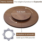 CONMEOCON- 22" Wooden Large Lazy Susan for Table Top with Premium Rubber Wood Sturdy and Good Craftsmanship, Large Charcuteri
